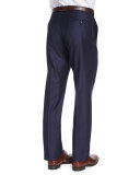 Super 150s Wool/Cashmere Trousers, Navy