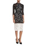 Whitney Bicolor Lace Midi Dress