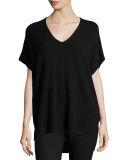 V-Neck Cashmere Cocoon Tunic
