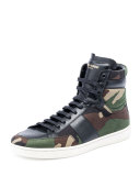 SL/10H Camo-Print High-Top Sneaker