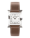 Heure H Watch on a Smooth Etoupe Calf Strap