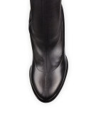 Verusch Leather 100mm Over-the-Knee Red Sole Boot, Black