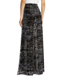 Psycho Velvet Burnout Wide-Leg Pants