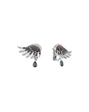 Vesta Black Spinel Earrings with Black & White Diamonds