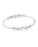 Stella Sterling Silver 10-Doublet Bangle in Mother-of-Pearl & Diamonds