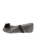 Metallic-Mesh Ballet Flat, Silver, Youth