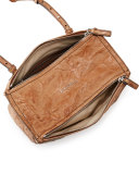 Pandora Mini Leather Shoulder Bag, Caramel