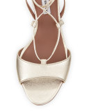 Lori Metallic Lace-Up Sandal, Gold