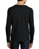 Long-Sleeve Jersey T-Shirt, Black