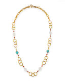 Joy Gold-Plated Turquoise Chain Necklace, 42"L