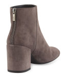 Bacari Suede Chunky-Heel Bootie, Londra