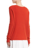 Ribbed Raglan Cashmere Sweater