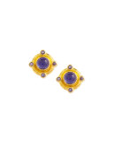 19k Gold Iolite Stud Earrings