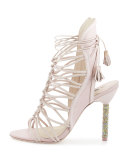 Lacey Crystal Bridal Sandal, Crystal Heavenly