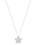 18K White Gold Lys Diamond Pendant Necklace