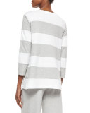 Striped Pullover Top, Petite