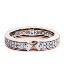 #She'sBrilliant Empowerment 18K Rose Gold Diamond Ring, Size 7