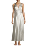 Antique Silk Nightgown, Silver