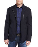 Lightweight Water-Resistant Zip Jacket, Navy