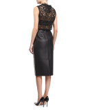 Sleeveless Lace Blouse, Black