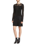 Seraphina Layered Lace Dress, Black