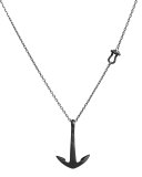 Anchor Pendant Necklace, Noir