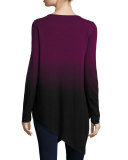 Ombre Cashmere Asymmetric Sweater