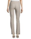 Wonderstretch Straight-Leg Pants, Light Beige