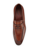 Almond-Toe Penny Loafer, Brown