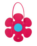 Flower Leather Shoulder Bag, Pink