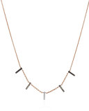 WE Diamond Bar Necklace in 14K Rose Gold