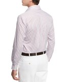 Summer Stripe Sport Shirt, Red