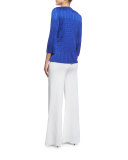 Washable Wide-Leg Pants, White