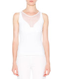 Sleeveless Racerback Top, White