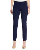 Side-Zip Skinny Pants, Maritime