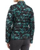 Zip-Front Puffer Jacket, Mint Green