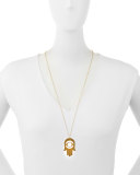 Paola Cutout Hamsa Pendant Necklace