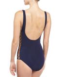Ring-Chain One-Piece Swimsuit