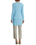 Organic Linen Straight-Leg Ankle Pants, Natural 
