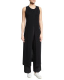 Pala Pleated Pull-On Pants, Black