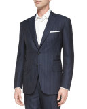 Striped Two-Piece Suit, Navy