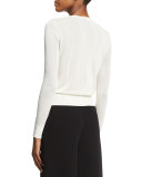Paz Blouson Surplice Top, Ivory