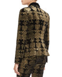 Brocade Velvet Blazer