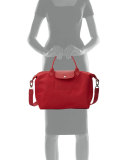 Le Pliage Neo Medium Handbag with Strap, Ruby 