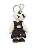Marlene Teddy Bear Charm for Handbag, White/Black (Bianco/Nero)