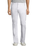 Slim-Fit Straight-Leg Jeans, White  