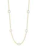 Metropolis 18k 5-Diamond-Cube & Link Necklace
