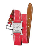 Heure H Watch on a Double Tour Bougainvillier Mysore Goat Strap