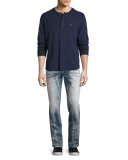 Rocco Flap-Pocket Skinny Jeans, Faded Galaxy