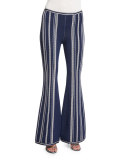 Low-Rise Flare-Leg Pants, Classic Blue/Combo